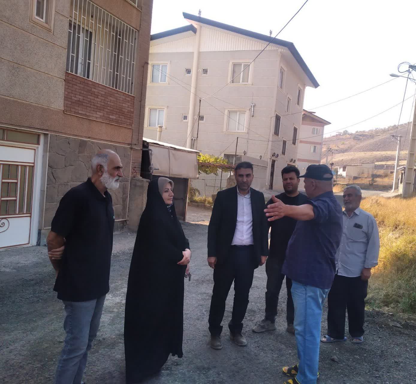 بازدید شهردار و نایب‌رئیس شورای اسلامی شهر طالقان از پروژه‌های عمرانی و وضعیت معابر محله های خسبان و گلینک