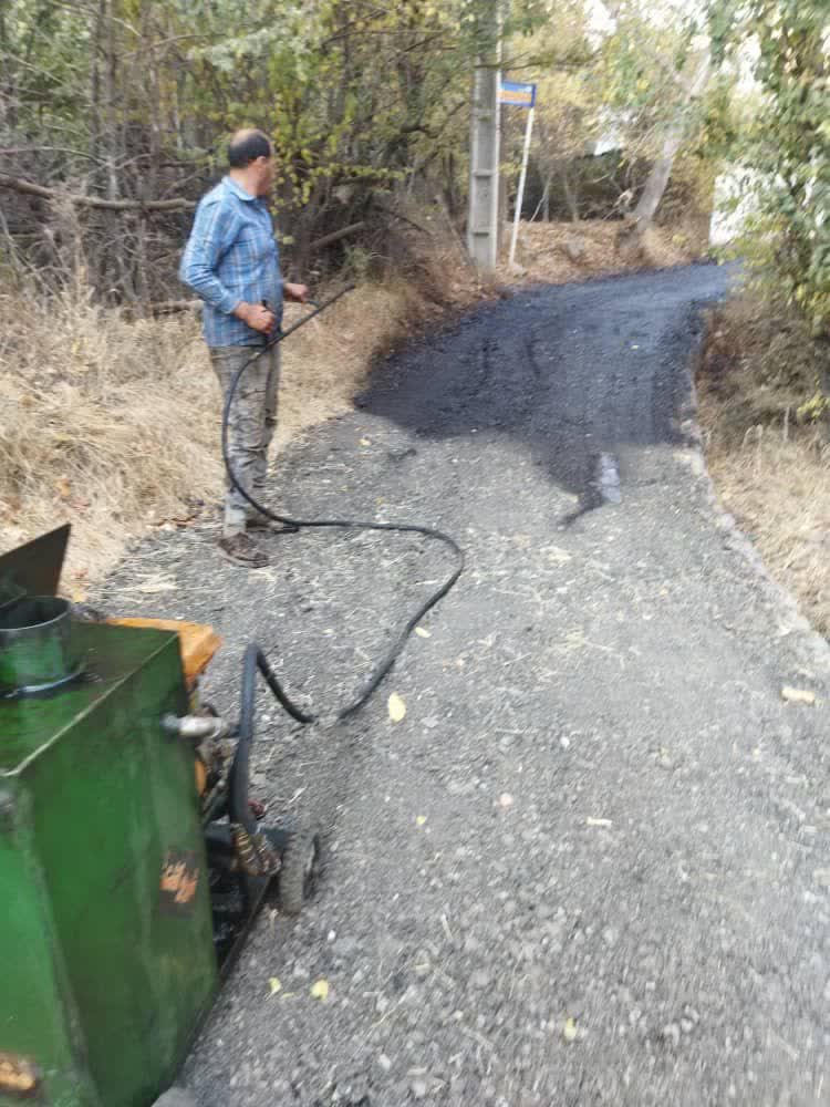 پخش و تسطیح  تراشه آسفالت محله خسبان، هادی آباد