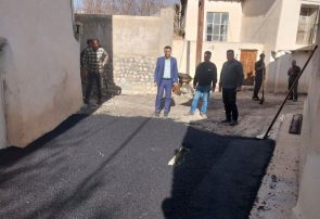 بازدید شهردار طالقان از عملیات آسفالت معابر محله جزن