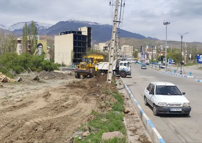 ادامه عملیات احداث جاده سلامت (خاکبرداری، تسطیح و زیر سازی)