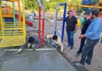 ادامه عملیات بتن ریزی پارک محله حسنجون و سیدآباد جهت اجرای کف پوش