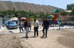 تداوم عملیات بهسازی پارک محله حسنجون و سیدآباد با اجرای کفپوش