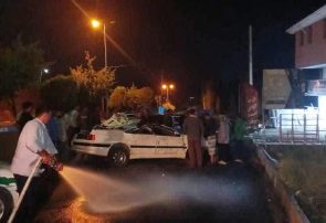 واژگونی یک دستگاه خودرو  طی شب گذشته در محدوده بلوار امام خمینی طالقان